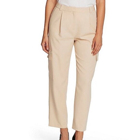 Vince Camuto Twill Cargo Slim Leg Ankle Pants - Picture 1 of 11